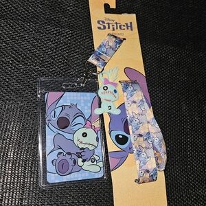 Disney Stitch Lanyard with Blue and Purple Design NWOT
